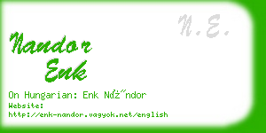 nandor enk business card